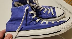 Converse size 11 DARK BLUE PURPLE high tops , EXELNT CONDITION, lightly worn,VGC